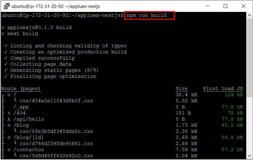 Ejecutar el build de producción