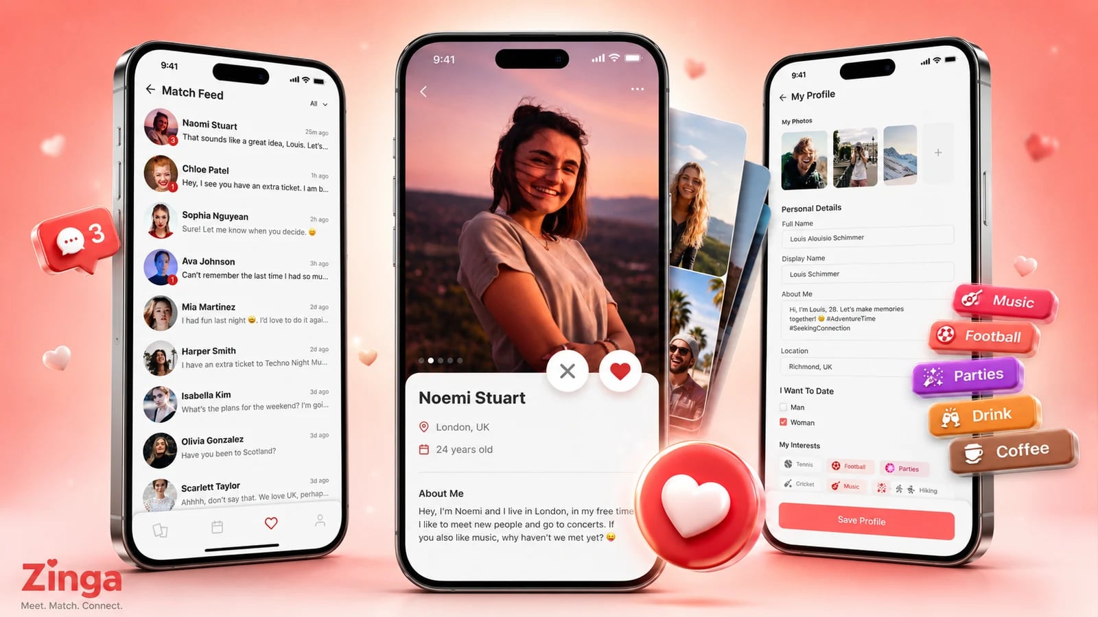Zinga. App móvil desarrollada por Appluex