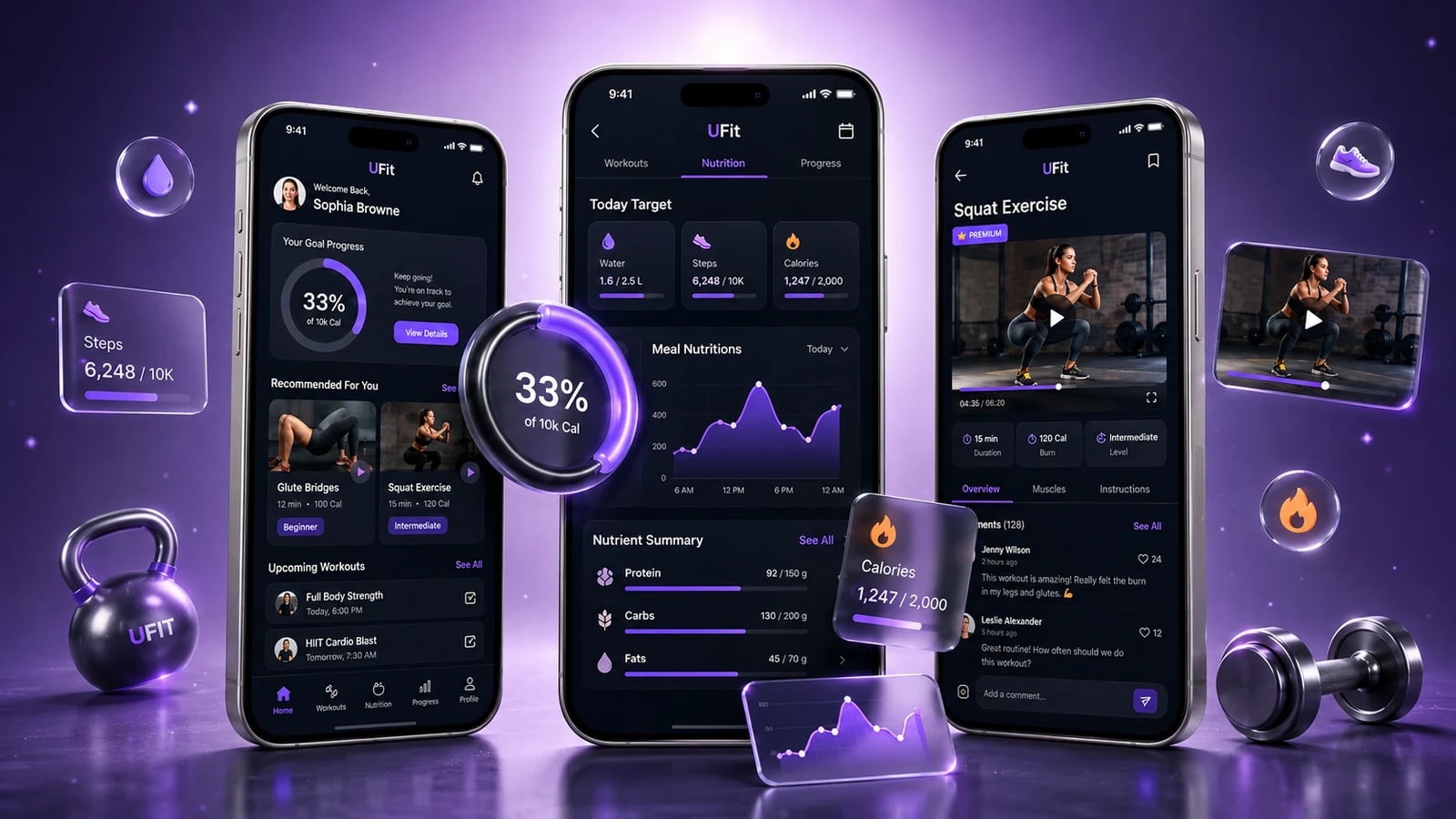 UFit. Mobile app by Appluex