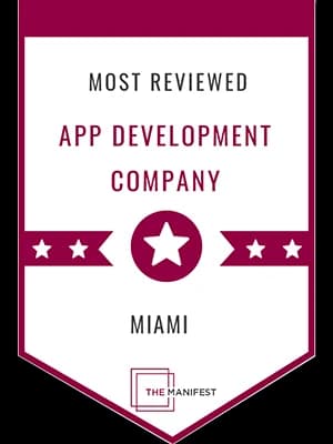 The Manifest most-reviewed app developer in Miami badge